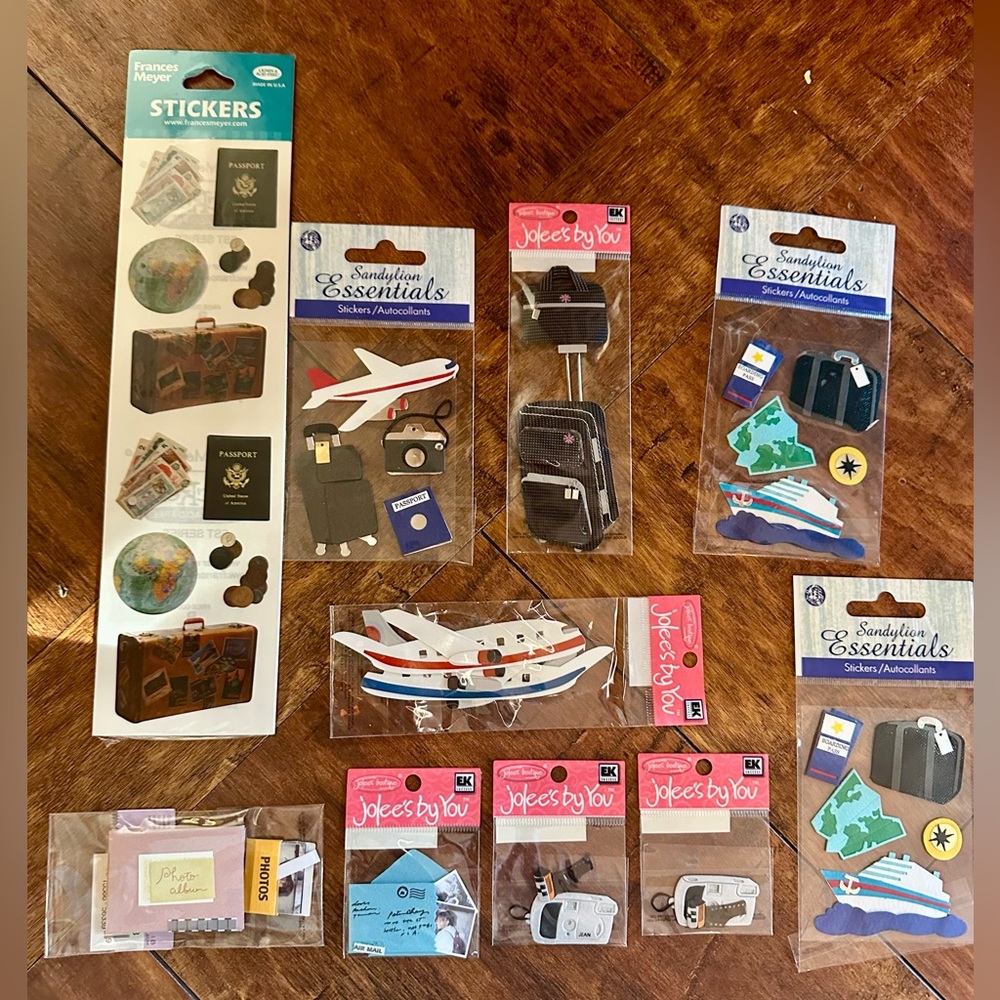 NWT’s Jolee’s By You and Sandylion Travel-Themed Scrapbook Sticker Collection